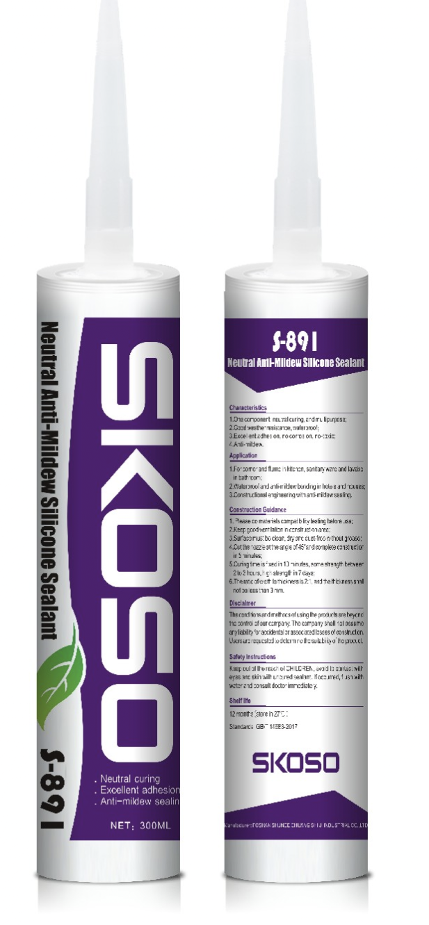 S-891 Scellant silicone anti-moisissure neutre